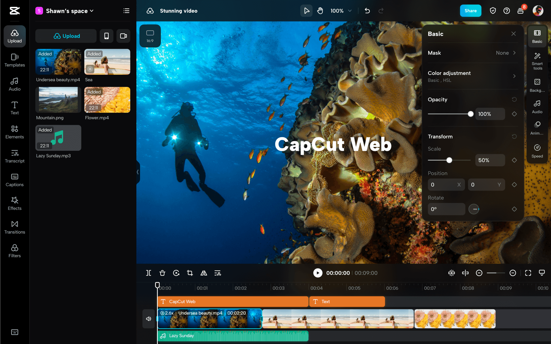 CapCut creative suite for video editing, graphic design, and more